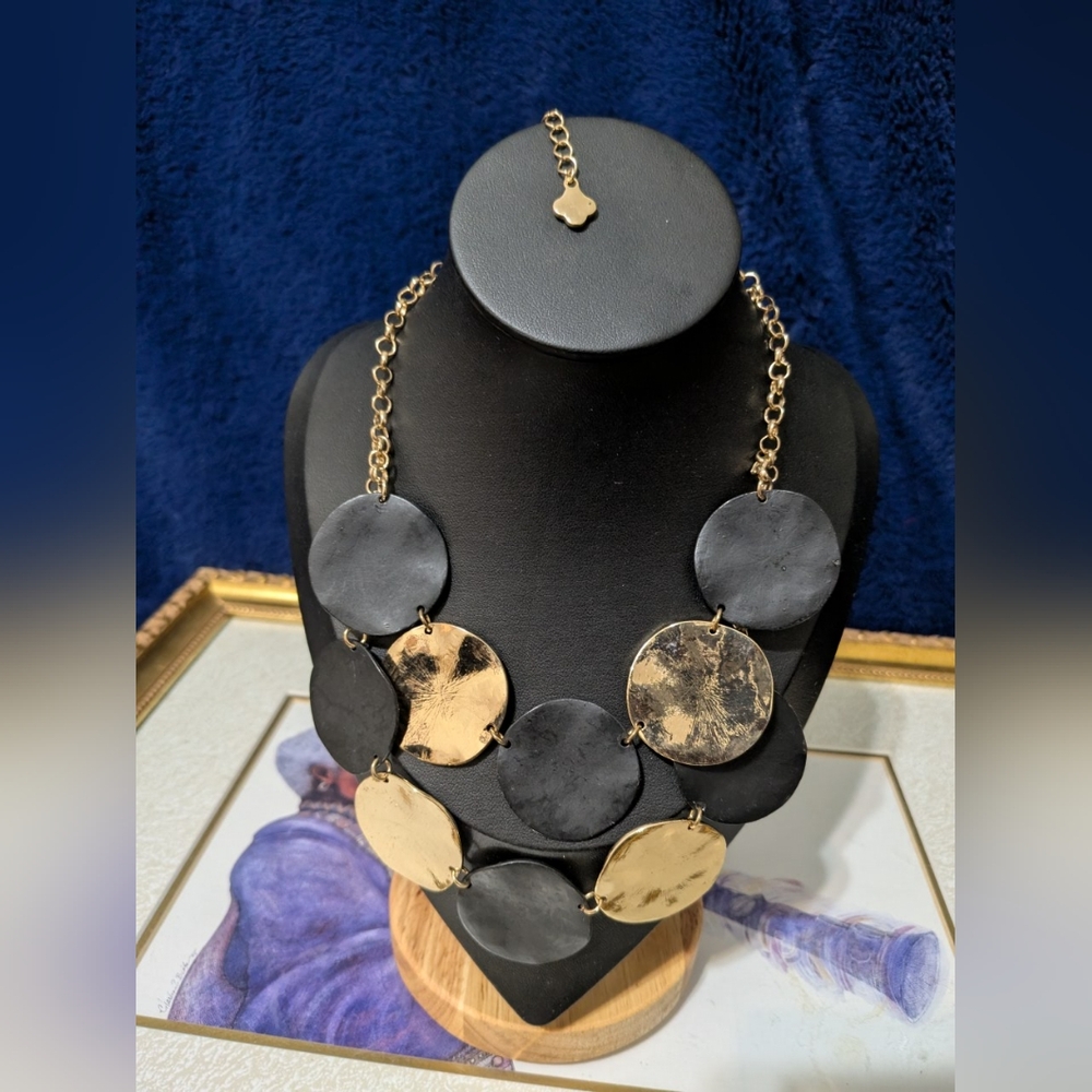 Gold And Black Necklace